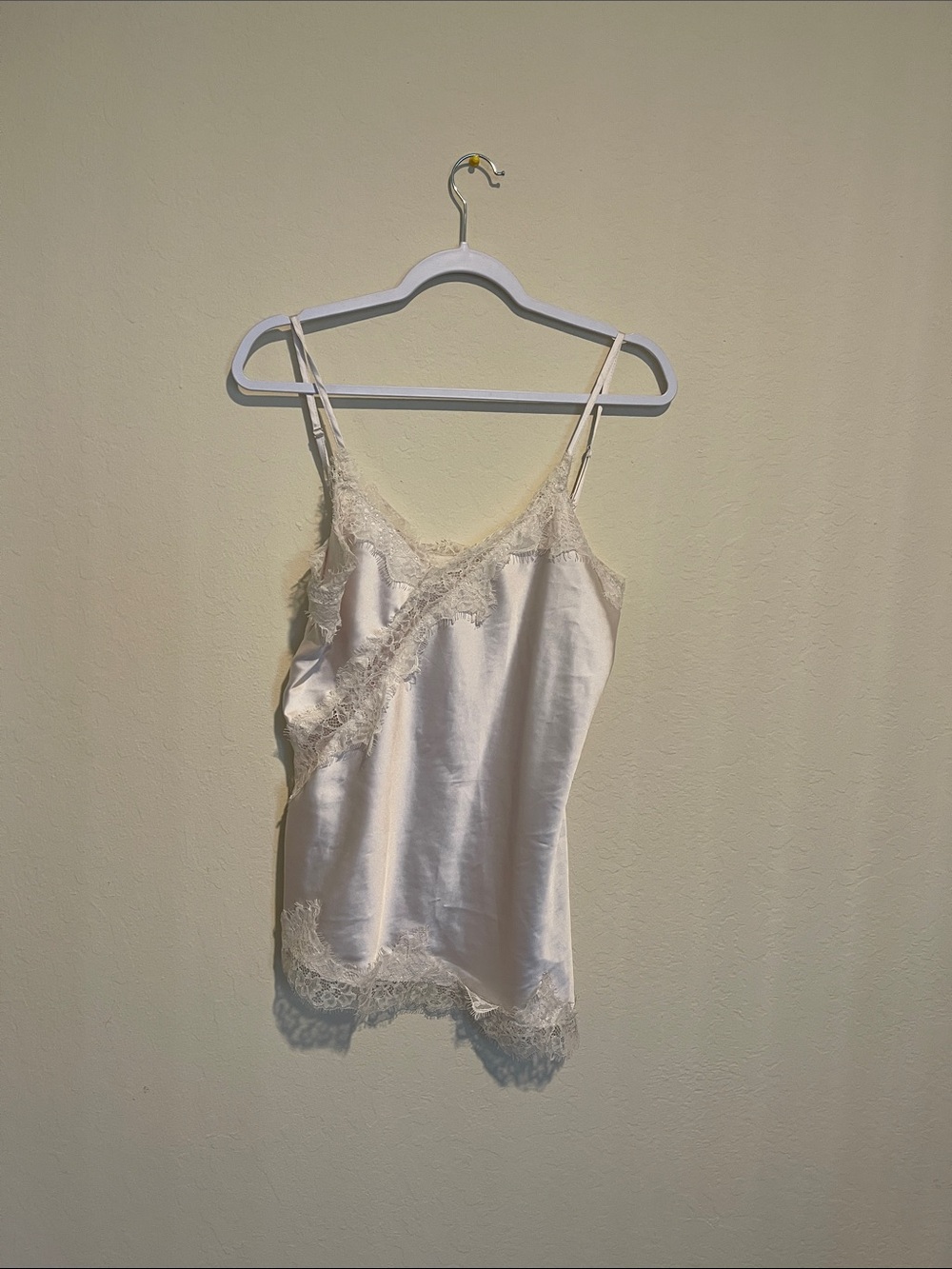 Lace Trim Satin Camisole Top -